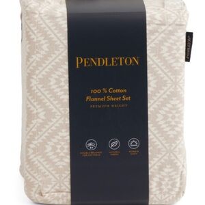 Pendleton Cream Patterned Flannel Sheet Set